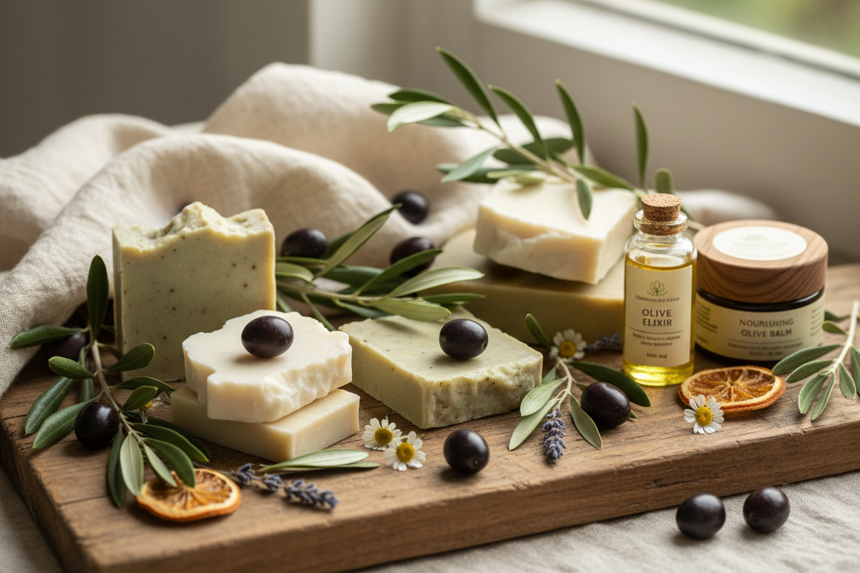 natürliche Hautpflege mit Olivenöl seifen uns so weiter. Natürlich und sanft 